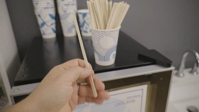 Alt view image 5 of 5 - Wooden Coffee Stirrers - Coffee Stir Sticks 7.5 Inch,100pcs Disposable Birch Wood Coffee/Beverage Stirrers,Swizzle Drink Sticks,Coffee Bar Accessories