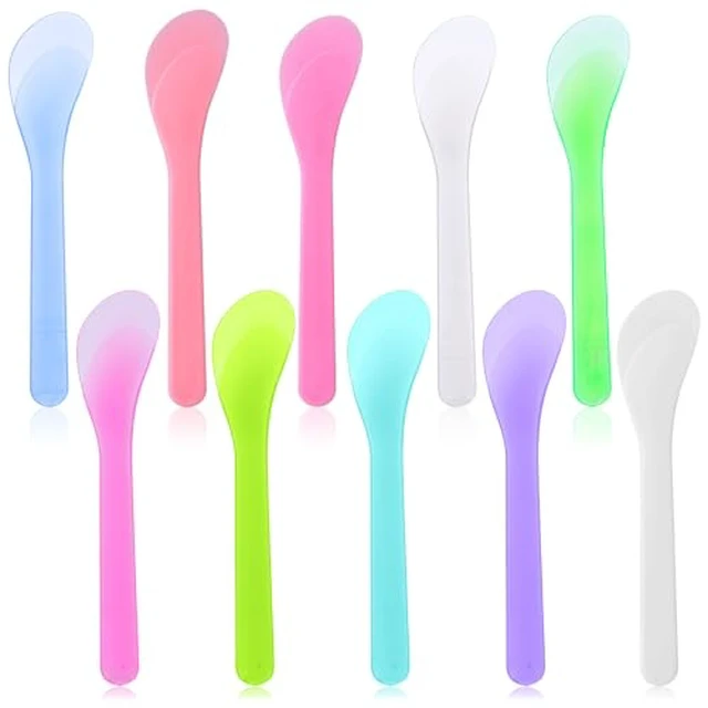 Alt view image 2 of 7 - 10 PCS 5inch Makeup Scoops, 10 Color Plastic Beauty Spoon Face Mask Plastic Spoon Reusable Cosmetic Dig Scoop Spatula Mask Tip, Masks Mixing Spoons Reusable FacialSkin Care Tools for DIY Facemask