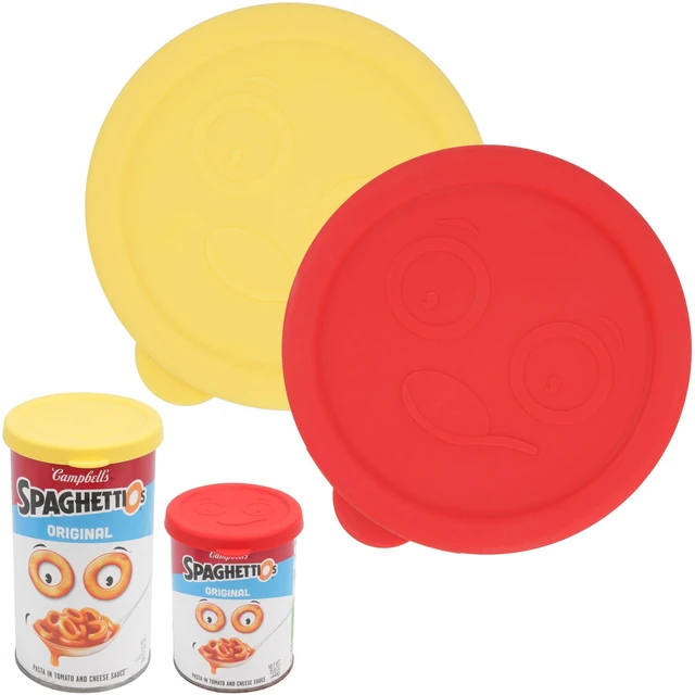 Main image of 2 Packs Silicone Lids Compatible with SpaghettiOs Canned Pasta 15.6 oz and 15.8 oz, Food Sealing Lids for Can, Can Covers for Canned Good, Freezer&Dishwasher Safe (Can NOT Included)
