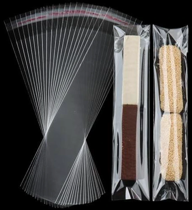 Alt view image 2 of 9 - 120 Pcs Pretzel Rod Bags, Self Sealing Cellophane Bag 2x10 Inches, Clear Cookie Bags with Seal for Cookies, Pretzels, Candy, Party Favors, Bakery Packaging