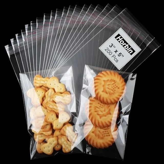 Alt view image 3 of 9 - 120 Pcs Pretzel Rod Bags, Self Sealing Cellophane Bag 2x10 Inches, Clear Cookie Bags with Seal for Cookies, Pretzels, Candy, Party Favors, Bakery Packaging