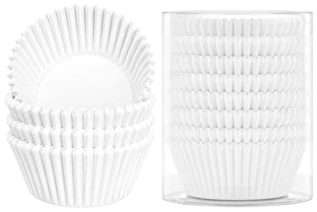 Alt view image 2 of 7 - 200 Count Non-stick Standard White Cupcake Liners, Food-grade Parchment Muffin Liners, Greaseproof Baking Cups for Cupcakes, Muffins and Nuts