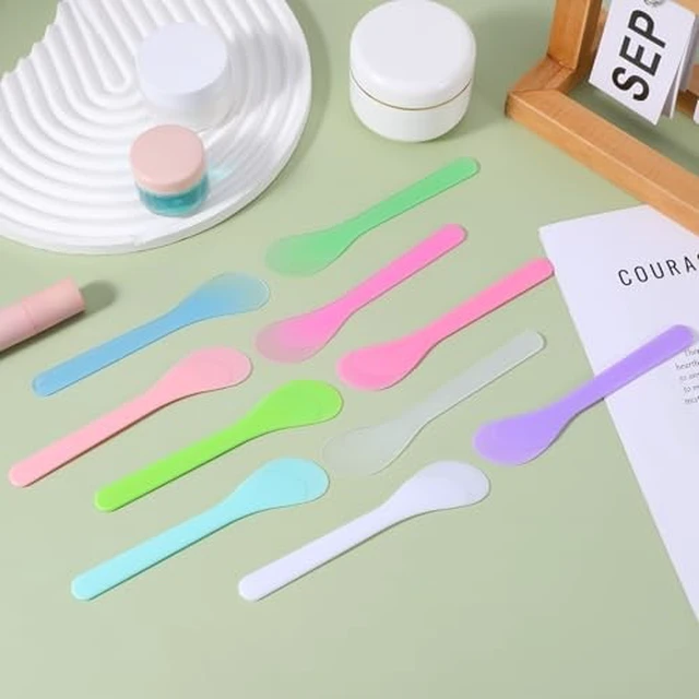 Alt view image 4 of 14 - 10 PCS 5 Inch Cosmetic Spatula, Skincare Lotion Spatula Face Cream Spatula, Makeup Beauty Spoon Reusable Cosmetic Mask Mixing Scoop Tool for Lotions Creams DIY Home Salon (Random Color)