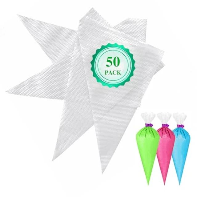 Alt view image 2 of 2 - Piping Bags,50 Pieces Anti Burst Piping Bags, 12 Inches, Icing Piping Bags, Disposable Cake Decorating Bags, Non-Slip Pastry Bags-Ideal for Cakes,Cream Frosting and Cookie Decorating (50)