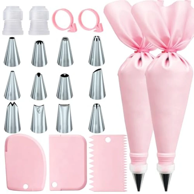 Alt view image 3 of 3 - 21Pcs Cake Decorating Tools: Reusable Pastry Bags & Tips Kit