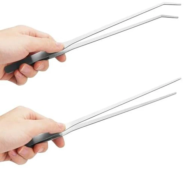 Alt view image 2 of 6 - 2PCS 10.6" Stainless Steel Aquarium & Reptile Feeding Tweezers