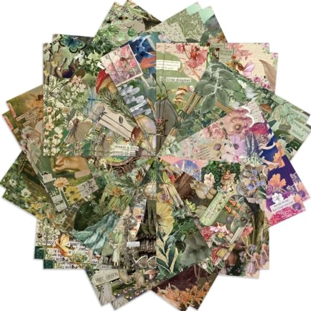 Alt view image 2 of 5 - 6x6" Scrapbooking Paper Pad Single Sided Decorative Colored Papers