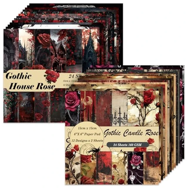 Alt view image 5 of 5 - 6x6" Scrapbooking Paper Pad Single Sided Decorative Colored Papers