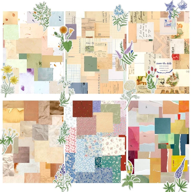 Main image of 455 PCS Vintage Scrapbook Paper DIY Set, Aesthetic Decorative Craft Papers