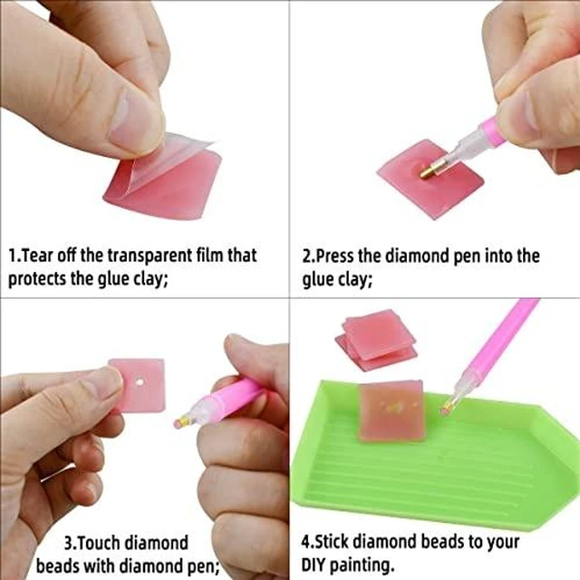 Alt view image 5 of 5 - 72 Pieces Diamond Glue Clay Painting Glue Clay DIY Diamond Embroidery Wax Tool Set Painting Wax for 5D Diamond Art Drilling Embroidery Cross-Stitch Diamond Art Glue Wax (2 x 2 cm)