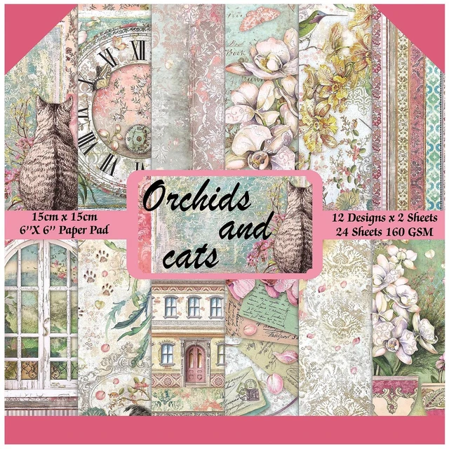 Main image of 24 Sheets 6"x6" Scrapbook Paper Single-Sided Pattern Decorative Paper