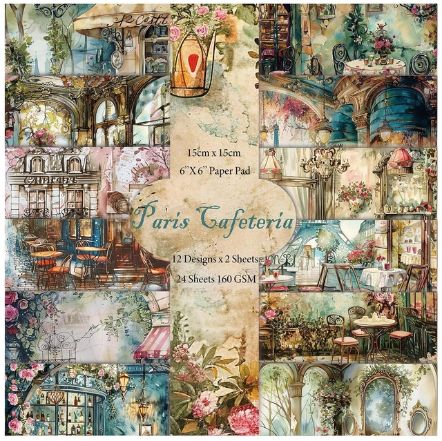 Main image of 24 Sheets 6"x6" Scrapbook Paper Single-Sided Pattern Decorative Paper