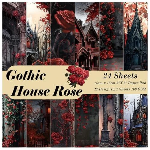 Alt view image 5 of 5 - 24 Sheets 6"x6" Scrapbook Paper Single-Sided Pattern Decorative Paper
