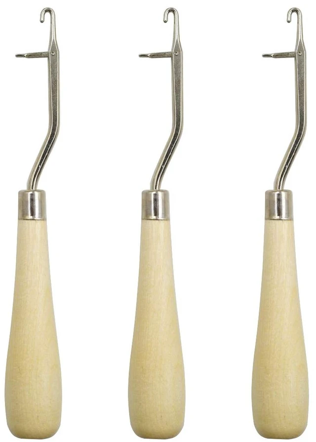 Main image of Wooden Latch Hook Tool, 6.3 Inch, 3 Pcs