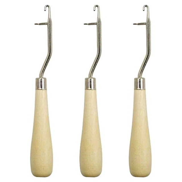 Alt view image 2 of 2 - Wooden Latch Hook Tool, 6.3 Inch, 3 Pcs
