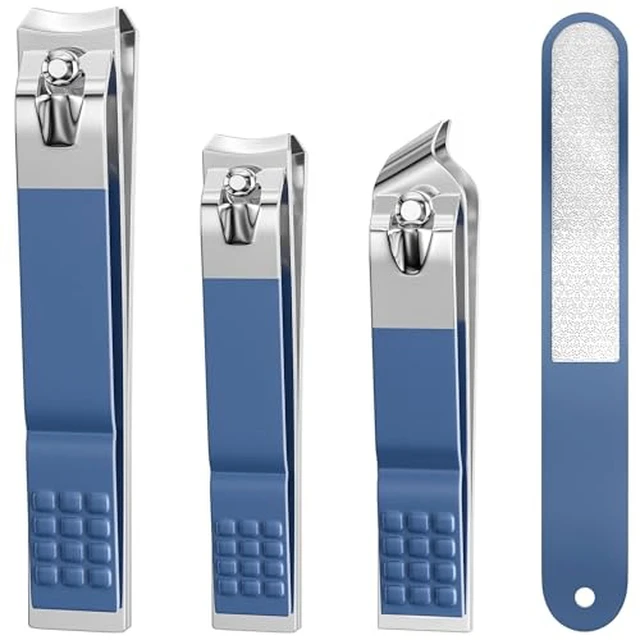 Alt view image 2 of 6 - Nail Clippers Set, 4 Piece Fingernail Toenail Cutters for Men Women, Purple