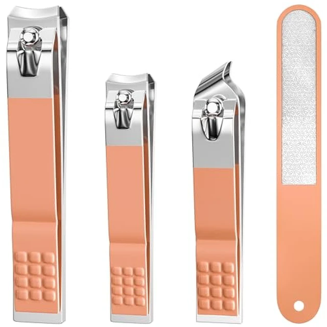 Alt view image 3 of 6 - Nail Clippers Set, 4 Piece Fingernail Toenail Cutters for Men Women, Purple