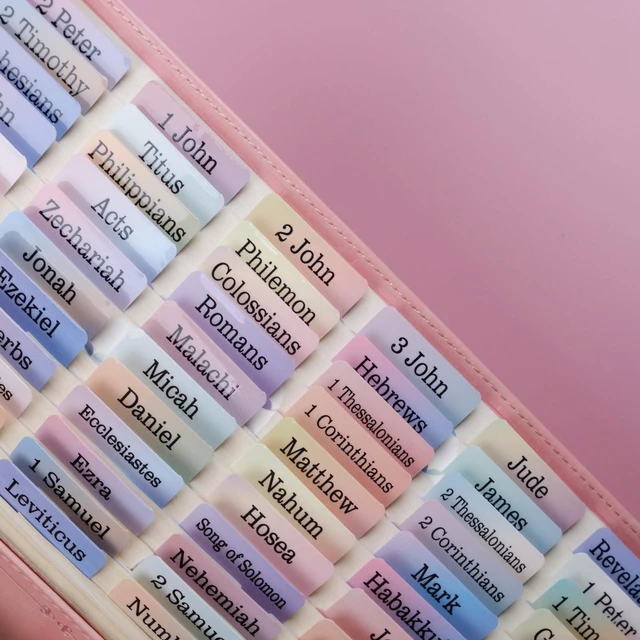 Main image of UPAFEXXI-Laminated Bible Tabs, Bible Tabs for Women and Men(Rainbow)