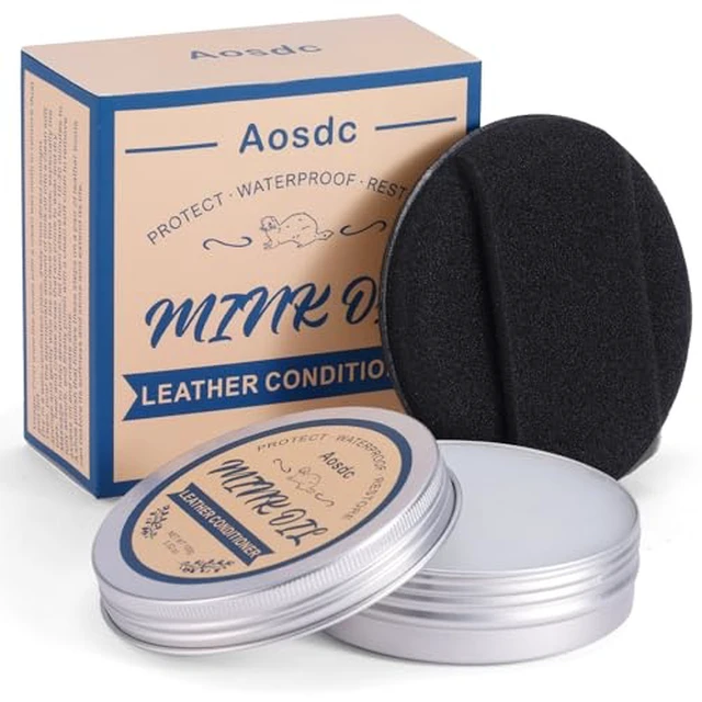 Alt view image 2 of 2 - Mink Oil Leather Conditioner and Cleaner 3.52 oz - Premium Waterproof Formula for Leather Cowboy Boots,Natural Waterproof Soften and Restore Shoes, Jackets, Hats, Baseball Gloves Saddles,