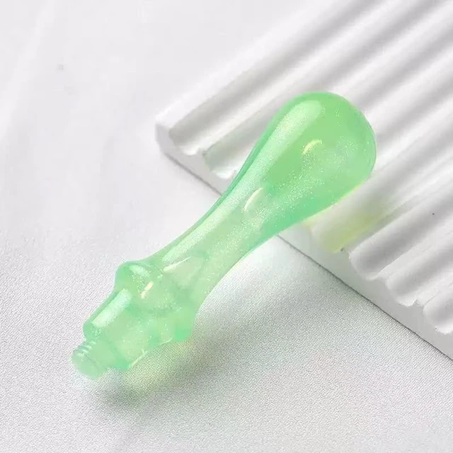 Alt view image 4 of 6 - 2 Pcs Wax Seal Stamp Handle Only, Resin Handle Replacement Sealing Stamp Handle, Bubble Handle Wax Stamp for Wedding Invitations, Thanksgiving Cards, Envelopes, Gift Wrapping (Blue and Green)