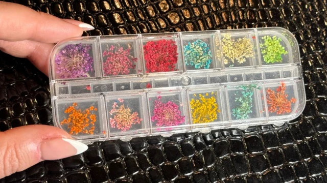 Alt view image 7 of 7 - 12 Colors Dried Flowers for Nail Art, Dry Flowers Natural Flowers