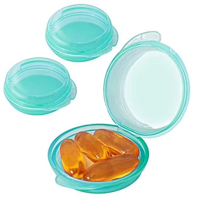 Alt view image 6 of 7 - Small Pill Box (3 Pack), Daily Mini Pill Organizer Portable for Purse Pocket,Travel Pill Case Medicine Storage Container Earplug Case (Blcak