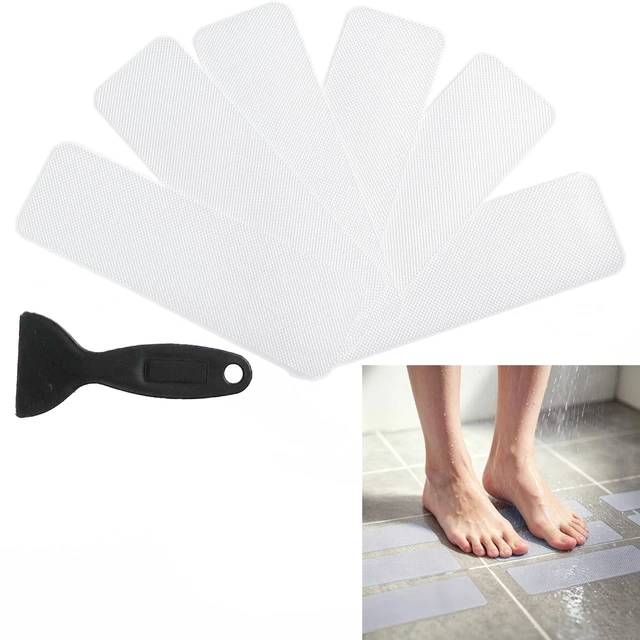 Main image of Anti-Slip Shower Stickers, Non-Slip Bath Strips (6, Transparent)