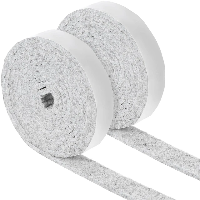 Main image of 2 Rolls Felt Strip with Adhesive Backing, Non Slip Cuttable Felt Tape Self Adhesive Furniture Pads for Protecting Furniture Surfaces Hardwood Floor Chair Wall (Gray, 1/2x60in)