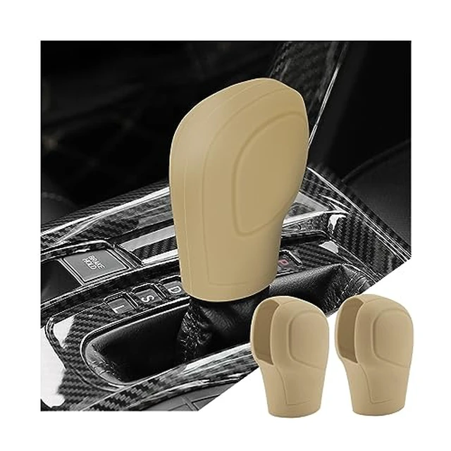 Alt view image 3 of 6 - 2 Pack 3.14 x 2.2 Inch Silicone Shift Knob Covers, Rose Red