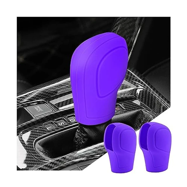 Alt view image 6 of 6 - 2 Pack 3.14 x 2.2 Inch Silicone Shift Knob Covers, Rose Red