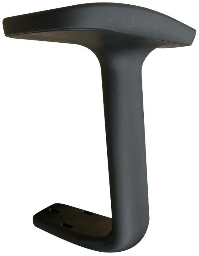 Alt view image 3 of 7 - Fixed Plastic Office Chair Armrests, Model 560, Black, 1 Pair