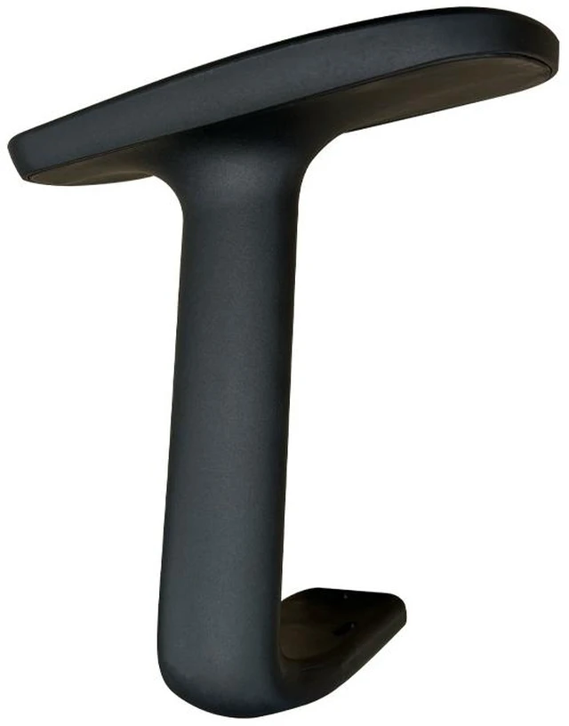 Alt view image 7 of 7 - Fixed Plastic Office Chair Armrests, Model 560, Black, 1 Pair