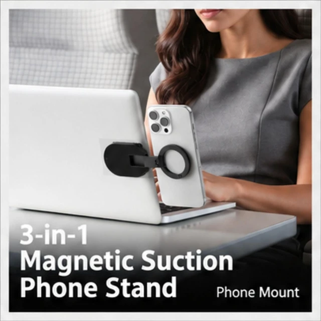 Alt view image 5 of 5 - Aluminum Carabiner Magnetic Phone Tripod, Silver