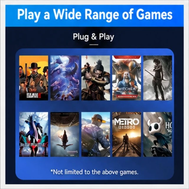 Alt view image 6 of 7 - Wired USB Game Controller for Windows PC, Black, Plug and Play