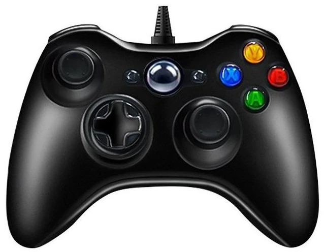 Alt view image 2 of 7 - Wired USB Game Controller for Windows PC, Black, Plug and Play