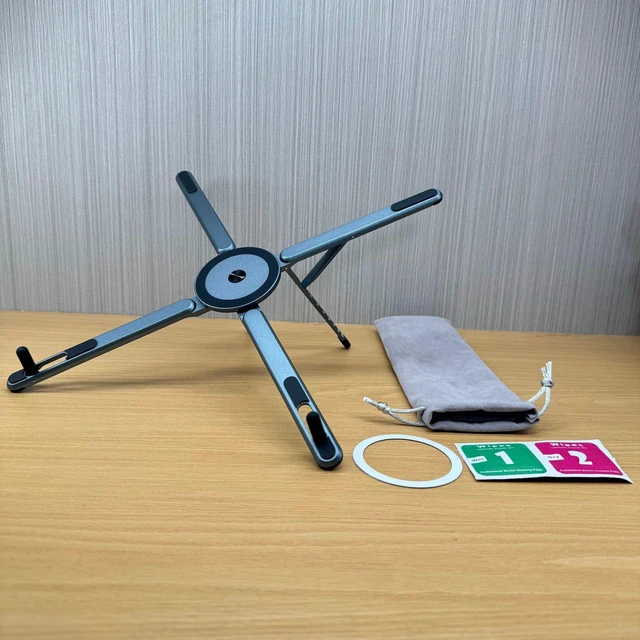 Alt view image 7 of 7 - A02 ABS Pocket Magnetic Phone Tripod, Silver
