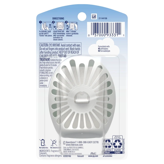 Alt view image 6 of 6 - Febreze Bathroom Air Freshener, Odor-Fighting, Gain Original Scent, 1 Count