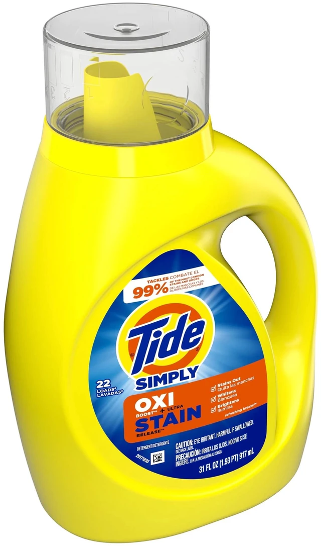 Alt view image 3 of 6 - Tide Simply Oxi Boost + Ultra Stain Release, Refreshing Breeze, 22 Loads, 31 fl oz