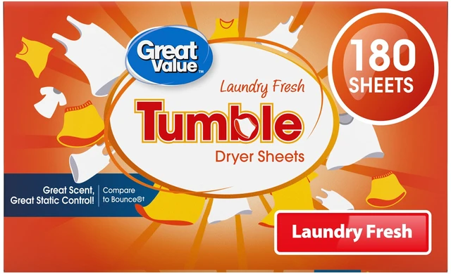 Main image of Great Value Tumble Dryer Sheets, Laundry Fresh, 180 Count, Compare to Bounce®