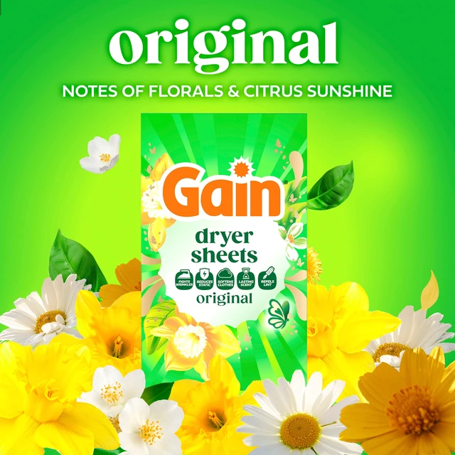 Alt view image 2 of 5 - Gain Dryer Sheets, Anti-Static + Fresh, Original Scent, 240 Loads