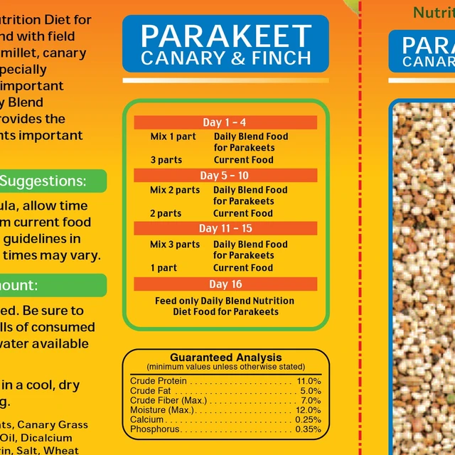 Alt view image 3 of 7 - Wild Harvest Parakeet, Canary & Finch Daily Nutrition Blend, 5 lb