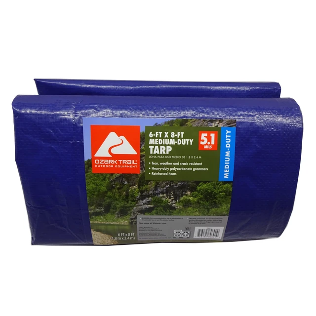Alt view image 6 of 6 - Ozark Trail Medium-Duty Polyethylene Tarp, 6 ft x 8 ft