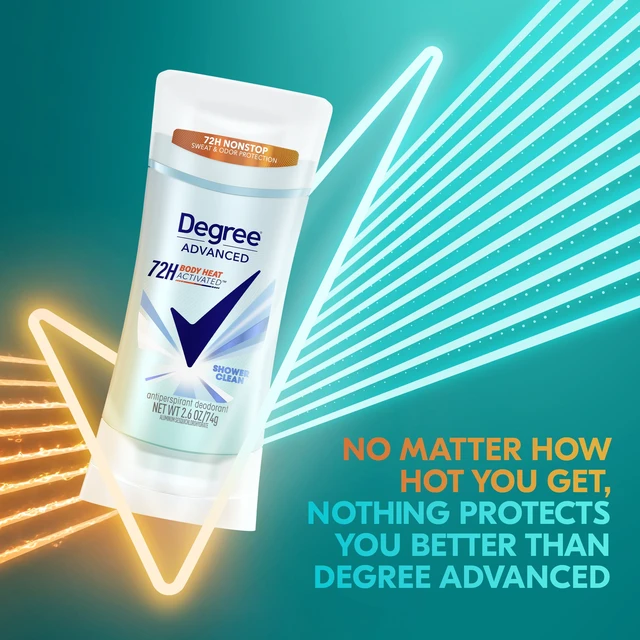Alt view image 2 of 5 - Degree Advanced Women's Antiperspirant Deodorant Stick Twin Pack Shower Clean, 2.6 oz