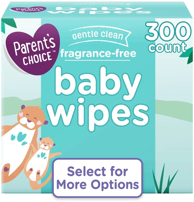 Main image of Parent's Choice Fragrance-Free Baby Wipes, 300 Count (Select for More Options)