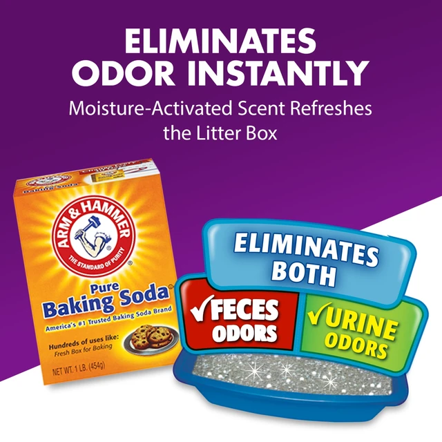 Alt view image 3 of 6 - ARM & HAMMER Double Duty Cat Litter Deodorizer and Pet Odor Eliminator, 33 oz Box