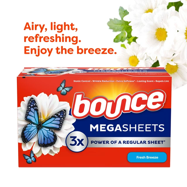Alt view image 2 of 6 - Bounce Mega Dryer Sheets, Fresh Breeze, 50 Count