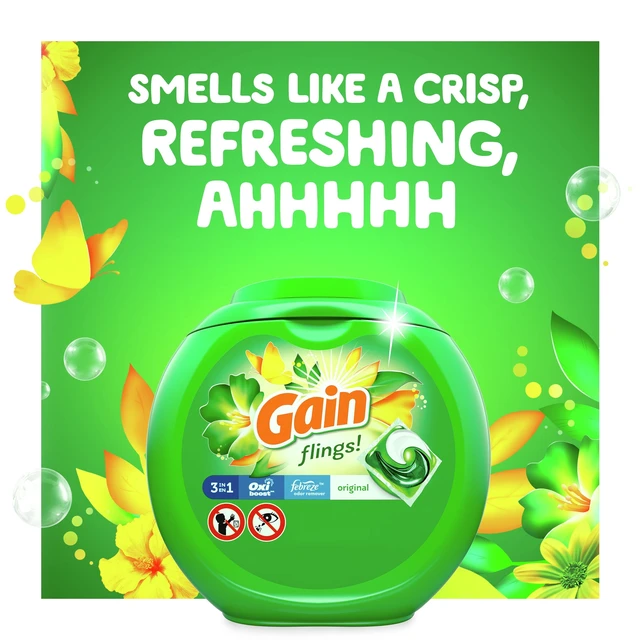 Alt view image 5 of 6 - Gain Flings Laundry Detergent Soap Pods, Original Scent, 42 Ct