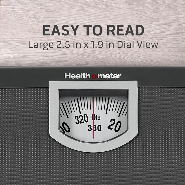 Alt view image 2 of 6 - Health o meter Compact Dial Bathroom Scale, 330 lb. Capacity, Sturdy Metal Platform