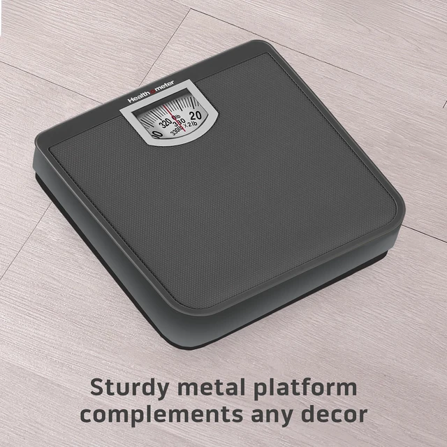 Alt view image 6 of 6 - Health o meter Compact Dial Bathroom Scale, 330 lb. Capacity, Sturdy Metal Platform