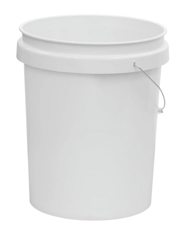 Alt view image 6 of 6 - (2 pack) United Solutions 5 Gallon Round Utility Bucket, Comfort Handle, Plastic, White, PN0149, 1 Each